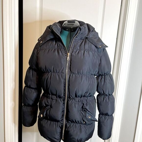 Massimo Dutti Made in Italy Duck Down Sports Hooded Zip Pocket Puffer Coat - Picture 7 of 15